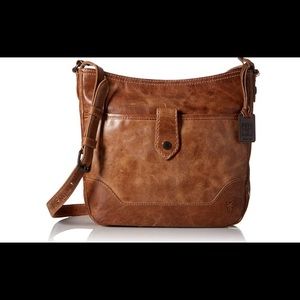 Frye Melissa crossbody with button in beige